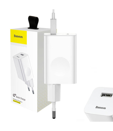 Baseus Charging Quick Charger USB 3.0 - White