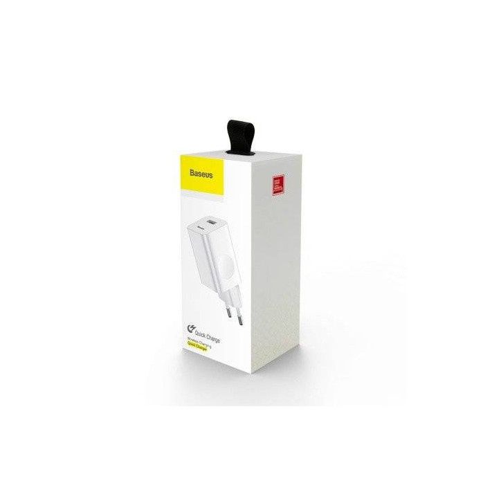 Baseus Caricatore Rapido USB 3.0 24W Bianco