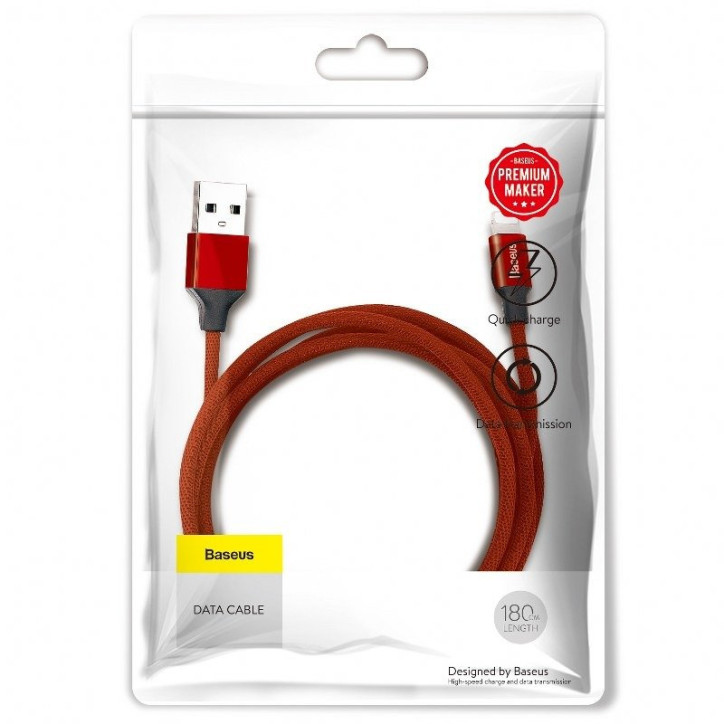 Baseus Yiven Lightning Cable 180 cm 2A Rosso