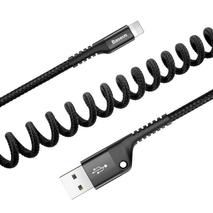 Baseus Cavo a Spirale Lightning 1m 2A Nero