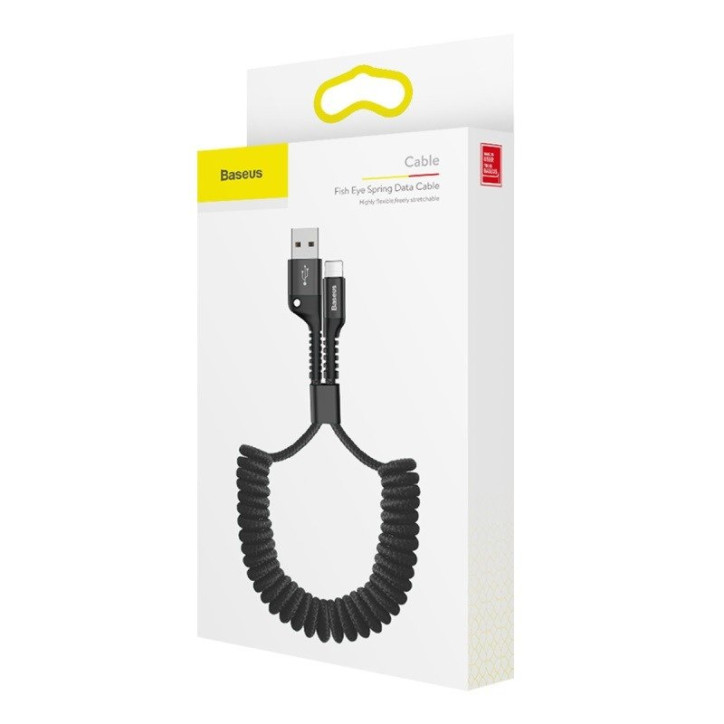 Baseus Cavo a Spirale Lightning 1m 2A Nero