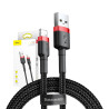 Baseus Cafule Cavo USB Lightning 0,5m Rosso+Nero