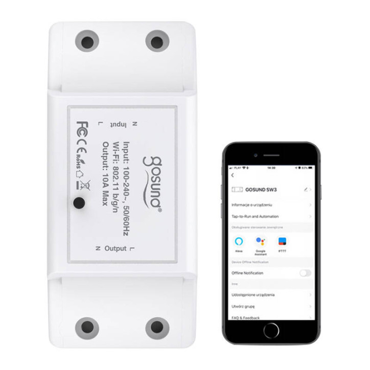 Smart Switch WiFi Gosund SW3 Tuya