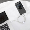 Baseus Cavo USB-C Lightning 2m Bianco 20W PD High Density Braided