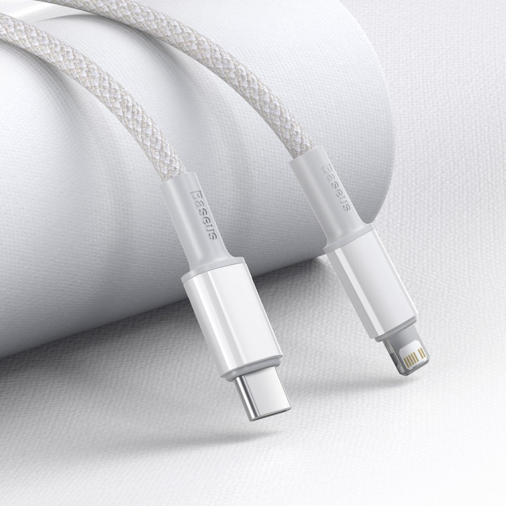Baseus Cavo USB-C Lightning 2m Bianco 20W PD High Density Braided Baseus Cavo USB-C Lightning 2m Bianco 20W PD High Density Braided