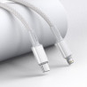 Baseus Cavo USB-C Lightning 2m Bianco 20W PD High Density Braided