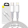 Baseus Cavo USB-C Lightning 2m Bianco 20W PD High Density Braided