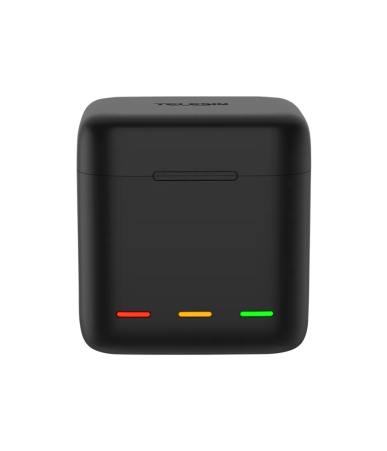 Telesin Caricatore 3 Slot con Batterie per GoPro Hero 12/11/10/9