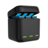 Telesin Caricatore 3 Slot con Batterie per GoPro Hero 12/11/10/9