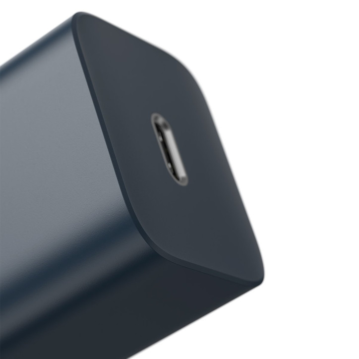 Baseus Super Si Quick Charger 1C 20W Caricatore USB-C con cavo Lightning 1m Blu Baseus Super Si Quick Charger 1C 20W Caricatore USB-C con cavo Lightning 1m Blu