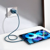 Baseus Super Si Quick Charger 1C 20W Caricatore USB-C con cavo Lightning 1m Blu