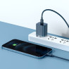 Baseus Super Si Quick Charger 1C 20W Caricatore USB-C con cavo Lightning 1m Blu