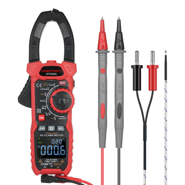 Habotest HT208D Pinza Amperometrica Digitale 1000A AC/DC