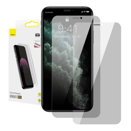 Baseus Pellicola Protettiva Vetro Temperato 2 Pezzi per iPhone XR/11 6.1"