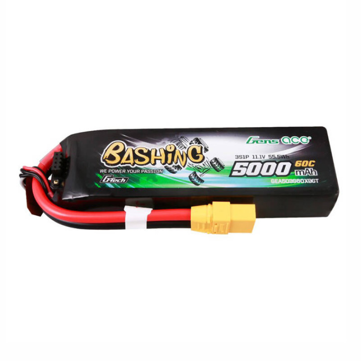 Gens Ace 5000mAh 11.1V 60C 3S1P LiPo Batteria XT90