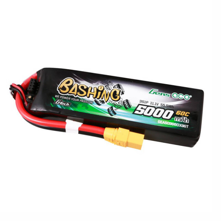 Gens Ace 5000mAh 11.1V 60C 3S1P LiPo Batteria XT90