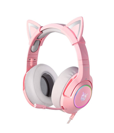 ONIKUMA K9 Pink RGB Gaming Headphones