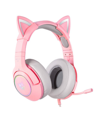 ONIKUMA K9 Pink RGB Gaming Headphones