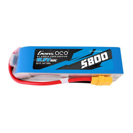 Gens ace Batteria Lipo 5800mAh 60C 18.5V 5S1P con connettore XT90