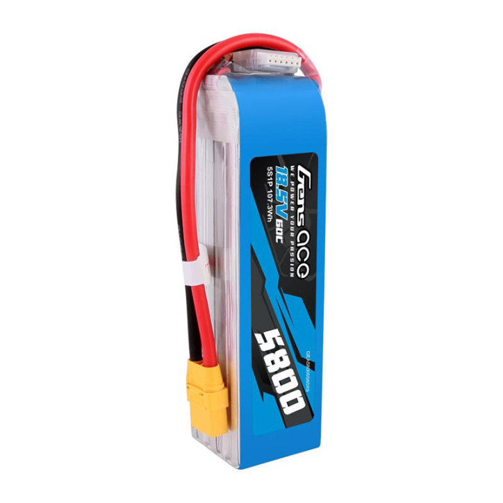 Gens ace Batteria Lipo 5800mAh 60C 18.5V 5S1P con connettore XT90