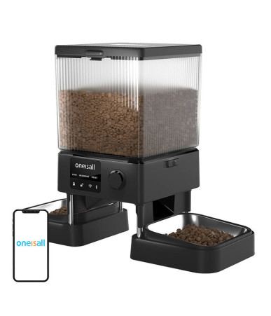 Oneisall Alimentatore Doppio Automatico per Animali PFD-002 Pro WiFi