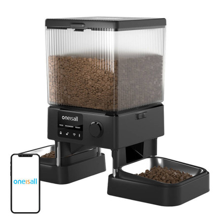 Oneisall Alimentatore Doppio Automatico per Animali PFD-002 Pro WiFi