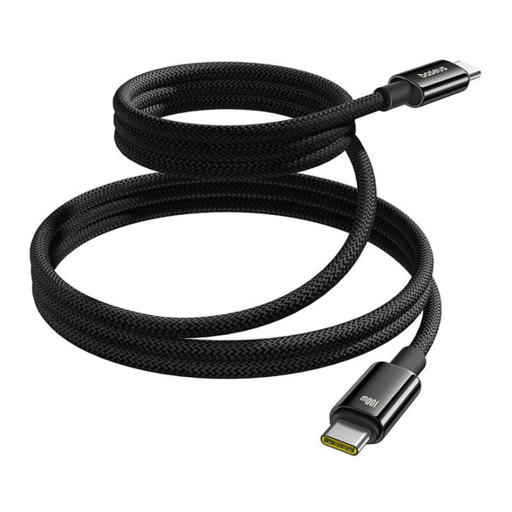 Baseus Tungsten Gold Cavo USB-C a USB-C 100W 1m Nero Baseus Tungsten Gold Cavo USB-C a USB-C 100W 1m Nero