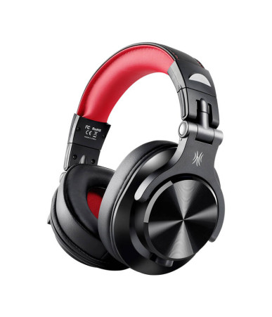 Oneodio A71 Wired Headphones (Black and Red)
