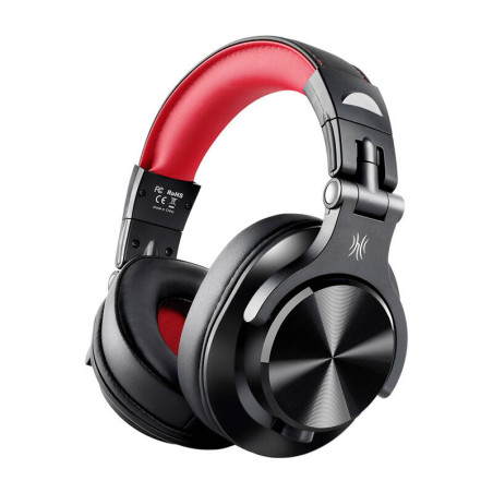 OneOdio A71 Cuffie Cablate Over-Ear Nero e Rosso