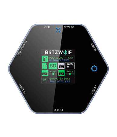 Blitzwolf BW-TH16 Docking Station 8in1 USB-C 100W LCD Smart Display