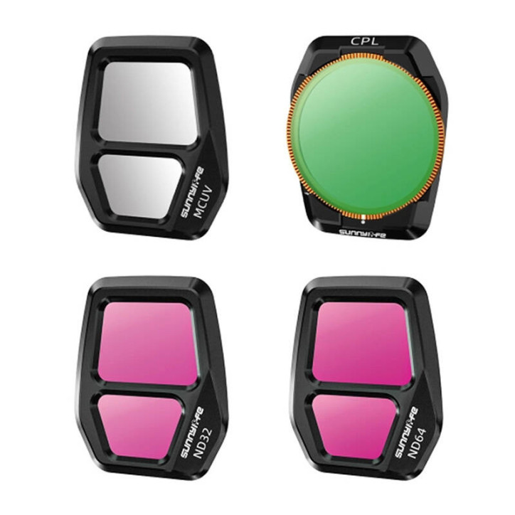 Sunnylife Set 4 Filtri Obiettivo MCUV, CPL, ND32, ND64 per DJI AIR 3S Sunnylife Set 4 Filtri Obiettivo MCUV, CPL, ND32, ND64 per DJI AIR 3S