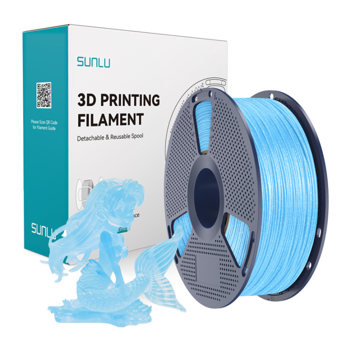 SUNLU PLA Filamento Shiny Blue 1.75mm 1kg
