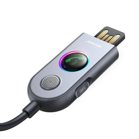 Joyroom JR-CB6 Ricevitore Bluetooth 5.3 Auto Grigio Scuro