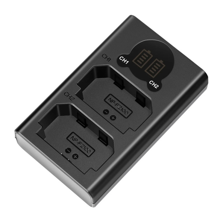 Neewer DL-FZ100 Caricatore Doppio USB per Batterie NP-FZ100
