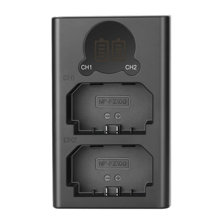 Neewer DL-FZ100 Caricatore Doppio USB per Batterie NP-FZ100