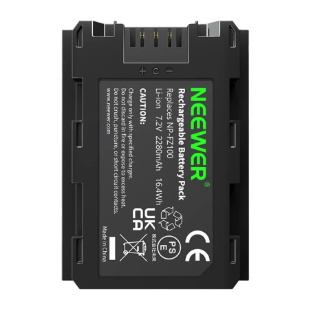 Batteria Neewer NP-FZ100 2400mAh per fotocamere Sony