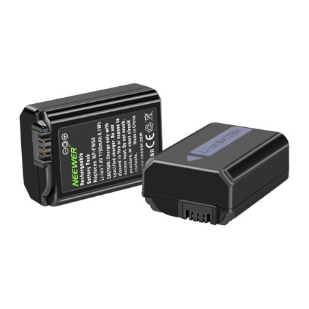 Neewer Set 2 Batterie NP-FW50 e Caricatore USB