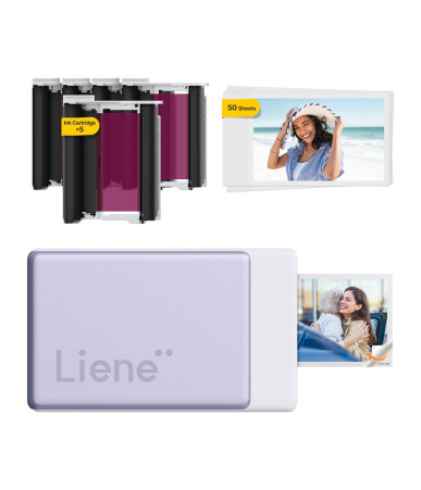LIENE Pearl N200 Pro 2x3" Portable Photo Printer (Purple)