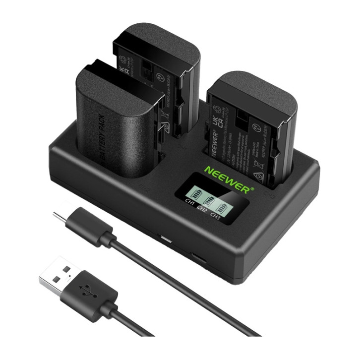 Set 3 Batterie Neewer LP-E6NH per Canon