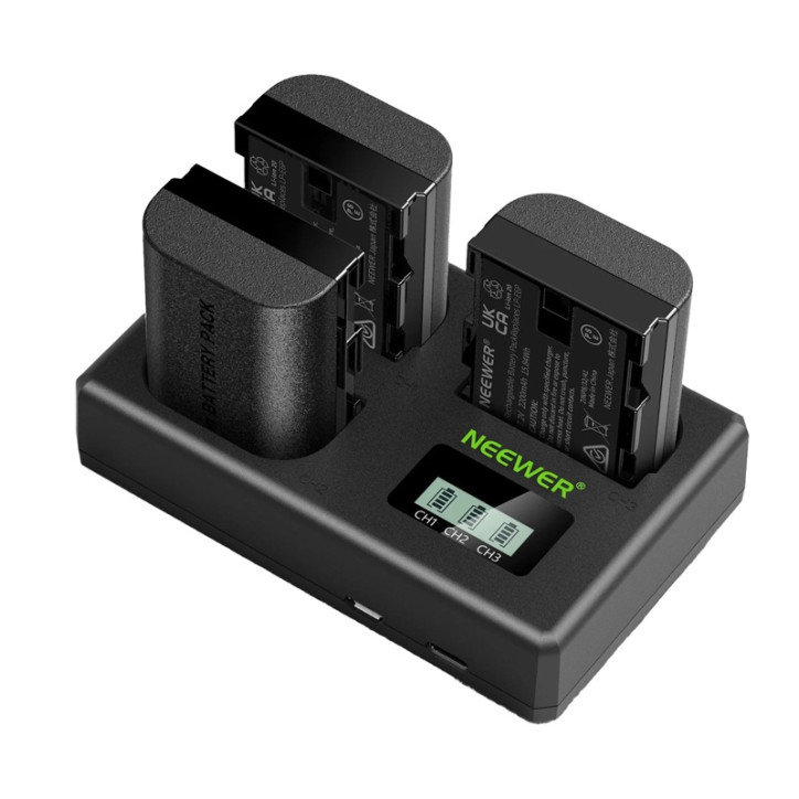Set 3 Batterie Neewer LP-E6NH per Canon