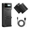 Neewer NW-F970 Set Batterie con Caricatore Doppio