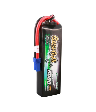 Batteria GensAce G-Tech LiPo 5000mAh 11.1V 60C 3S1P, con connettore EC2