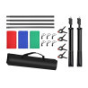 Puluz Kit Supporto Sfondo Fotografico 2x3m + 3 Sfondi PKT5205