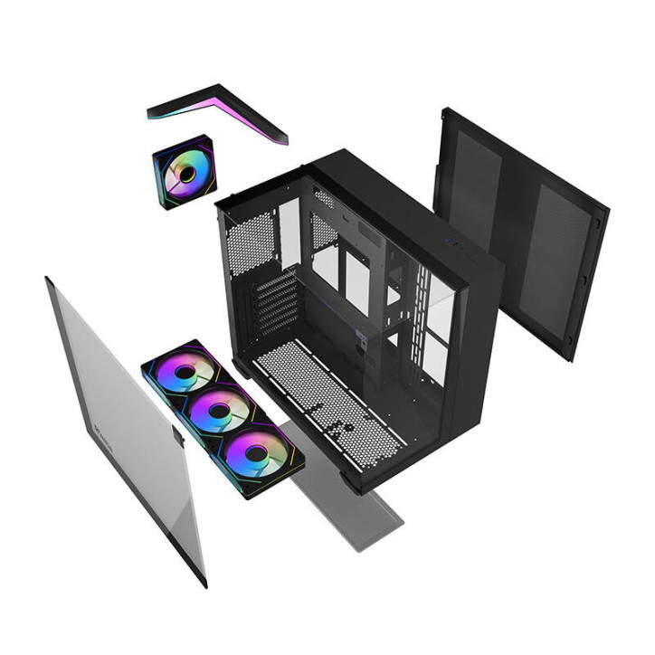 darkFlash TH285 Case ATX Nero con 4 Ventole