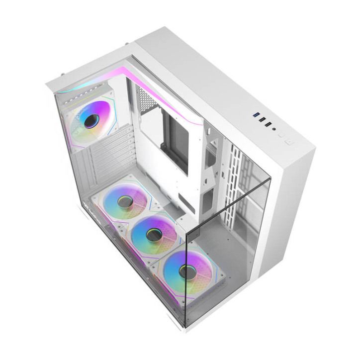 darkFlash TH285 Case PC Mid-Tower Bianco con 4 Ventole RGB darkFlash TH285 Case PC Mid-Tower Bianco con 4 Ventole RGB