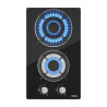IsEasy MGBG-312A Piano Cottura a Gas 2 Fuochi Vetro Nero