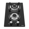 IsEasy MGBG-312A Piano Cottura a Gas 2 Fuochi Vetro Nero