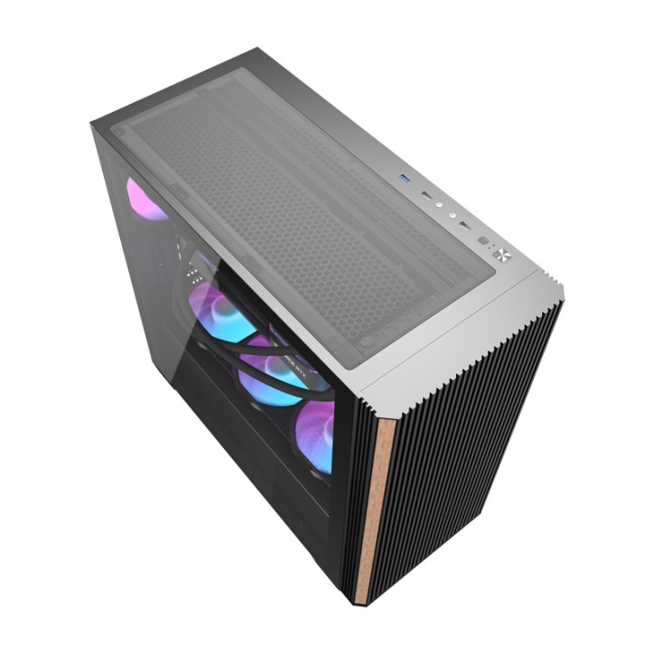 Darkflash DS900WS Case ATX Nero con 4 Ventole RGB