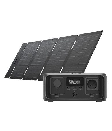 EcoFlow RIVER 3 UPS Power Station + Pannello Solare 45W