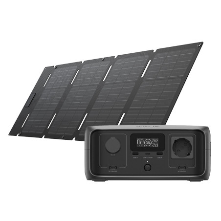 EcoFlow RIVER 3 UPS Power Station + Pannello Solare 45W
